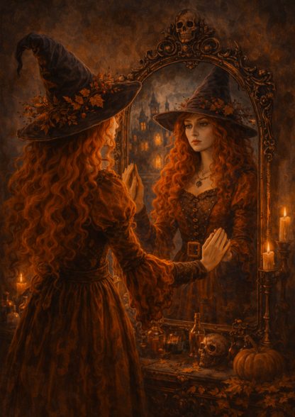 Sticker Sheet / Greeting Card – Witch in The Mirror Full Cat. No. 9112