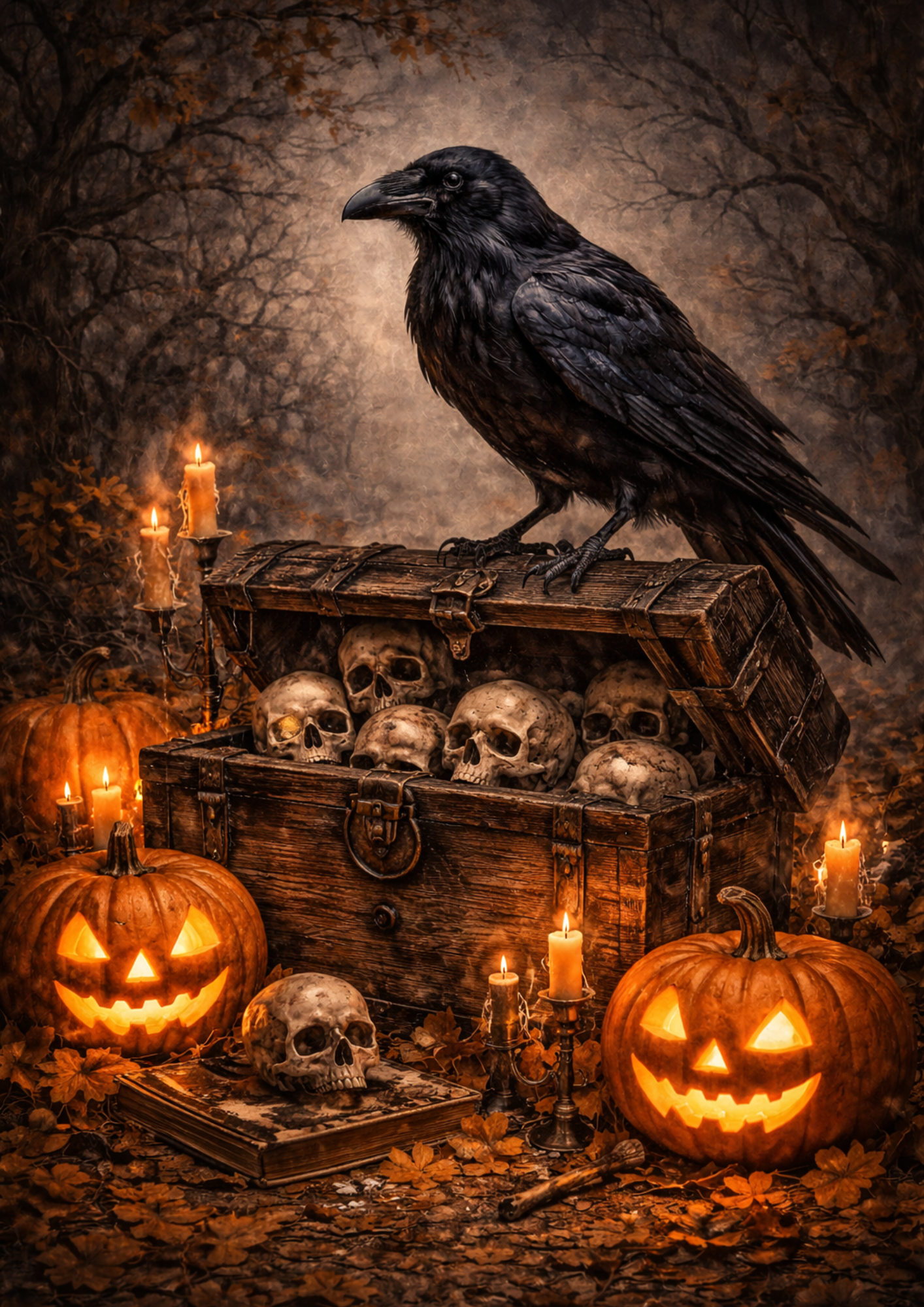 Sticker Sheet / Greeting Card – Halloween Raven Full Cat. No. 9113