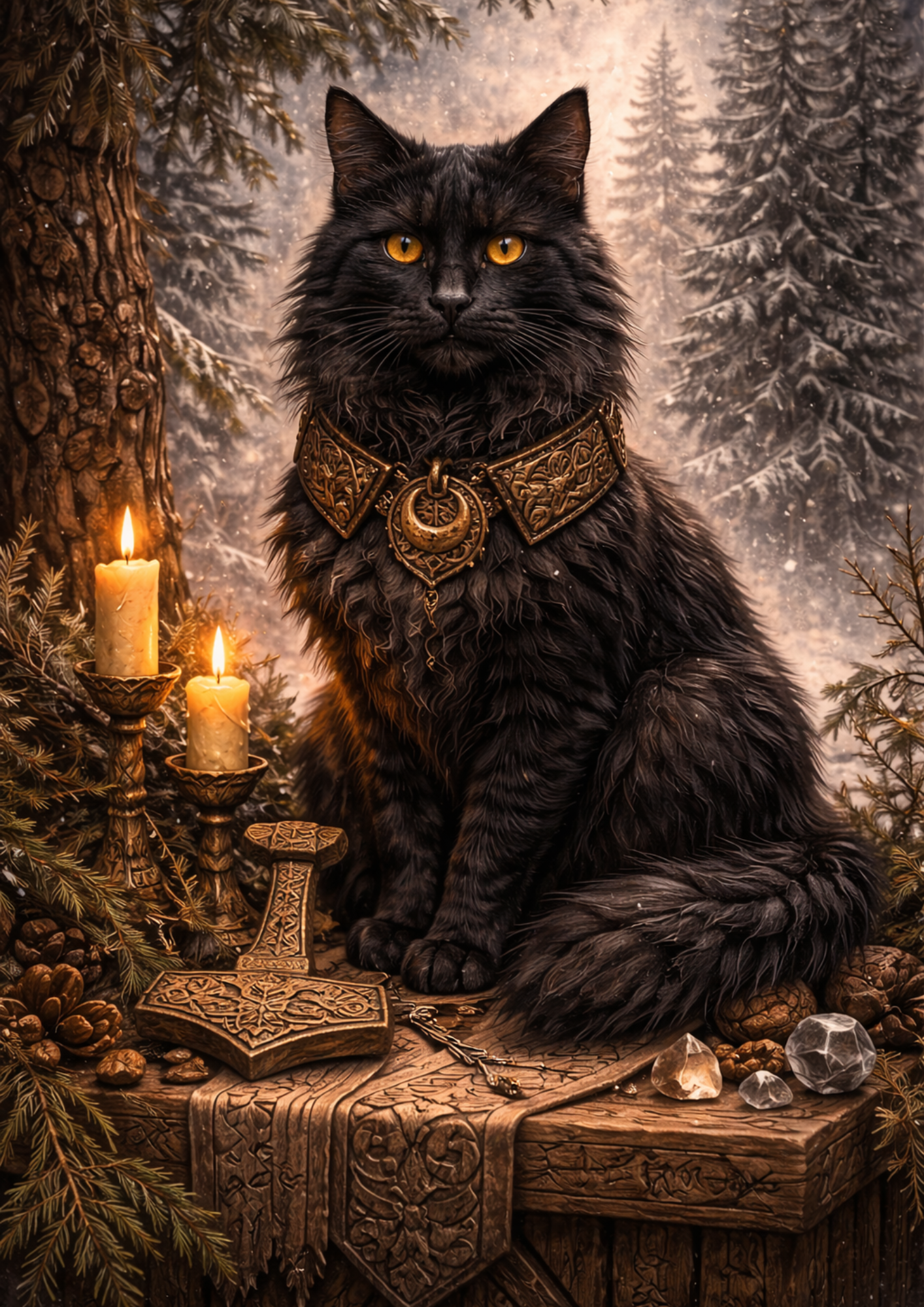 Sticker Sheet / Greeting Card – Halloween Black Cat Full Cat. No. 9114