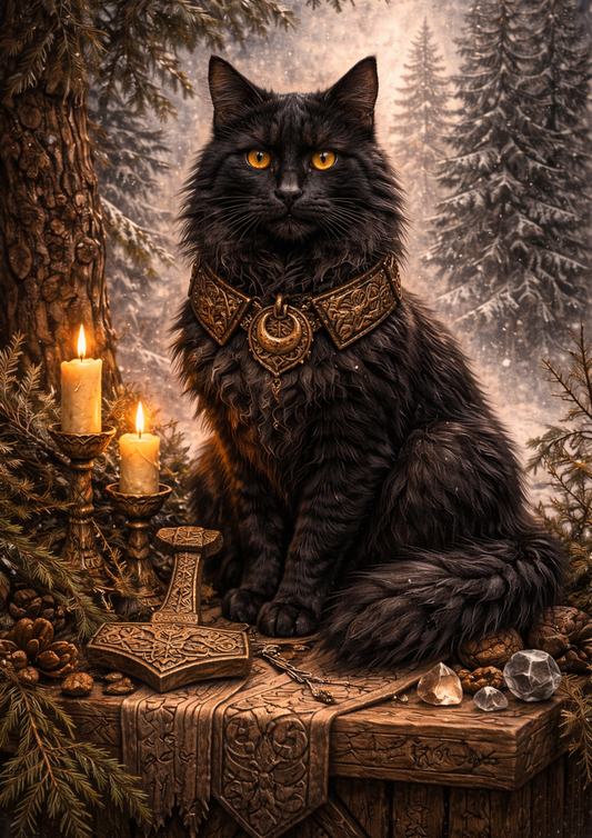Sticker Sheet / Greeting Card – Halloween Black Cat Full Cat. No. 9114