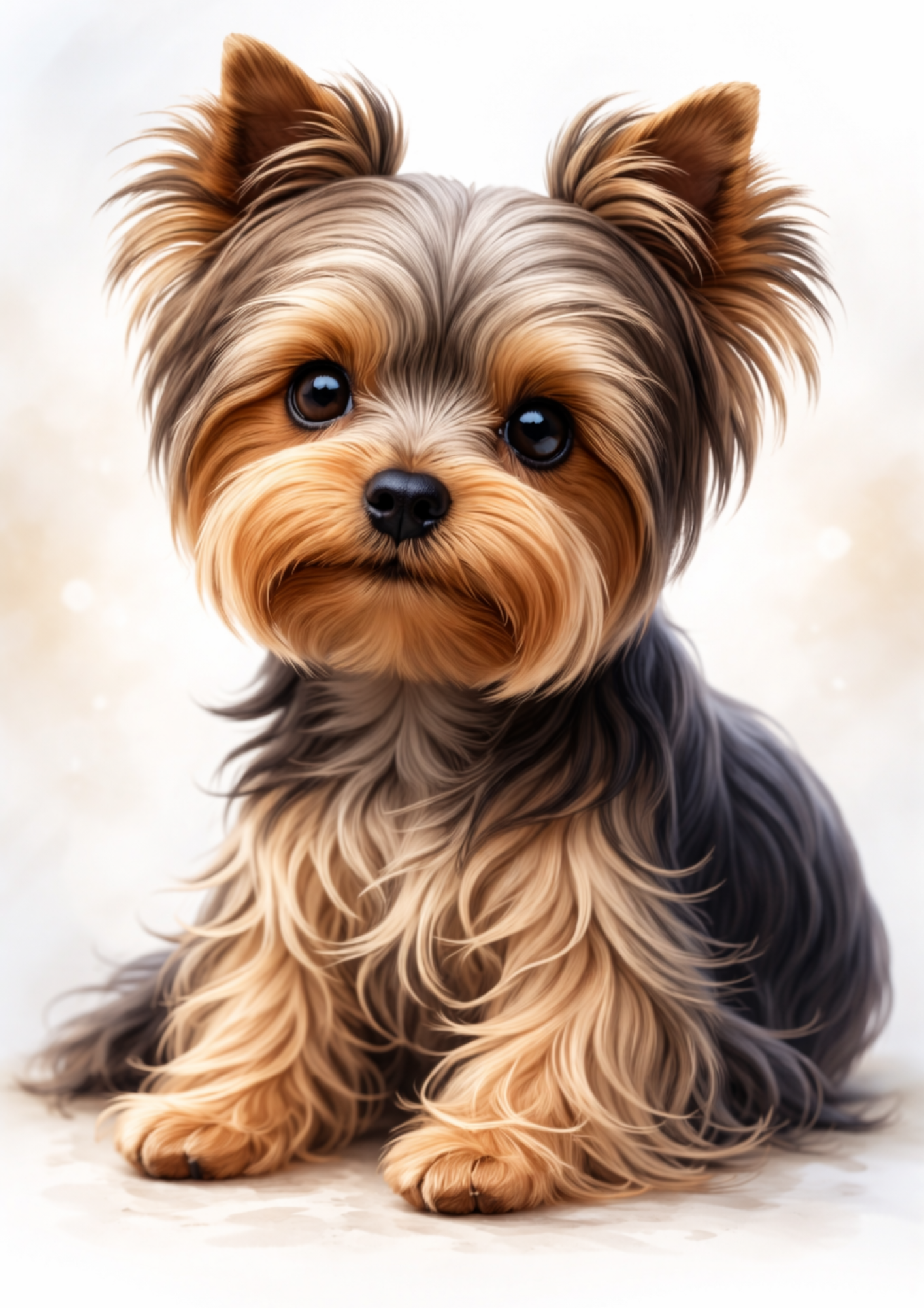 Sticker Sheet / Greeting Card – Yorkshire Terrier Portrait Full Cat. No. 9124