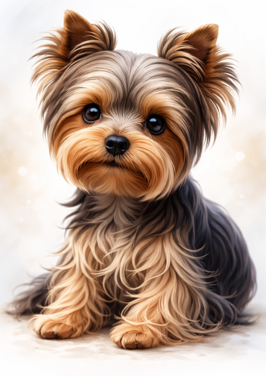 Sticker Sheet / Greeting Card – Yorkshire Terrier Portrait Full Cat. No. 9124