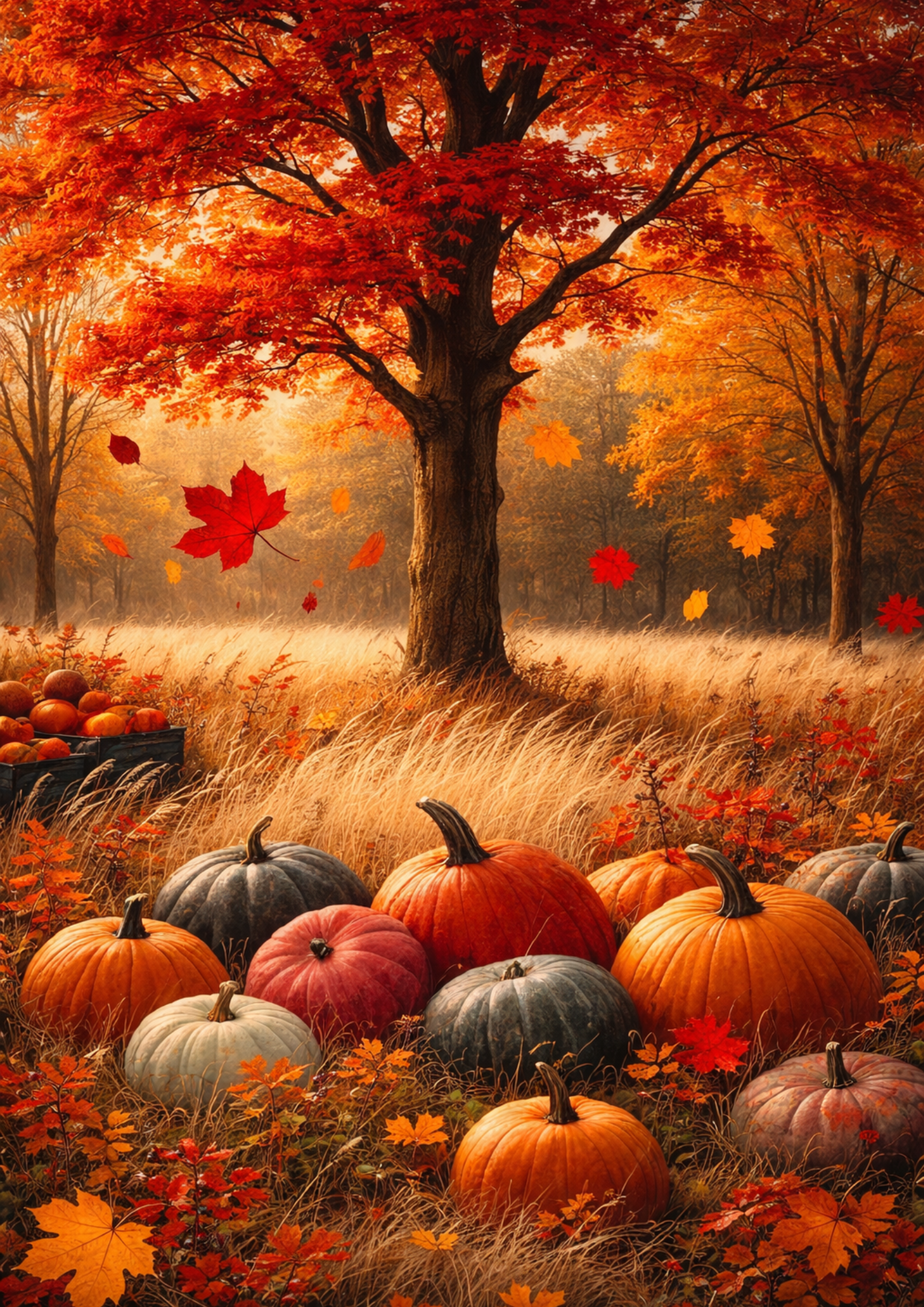 Sticker Sheet / Greeting Card – Autumn Tree Full Cat. No. 9131