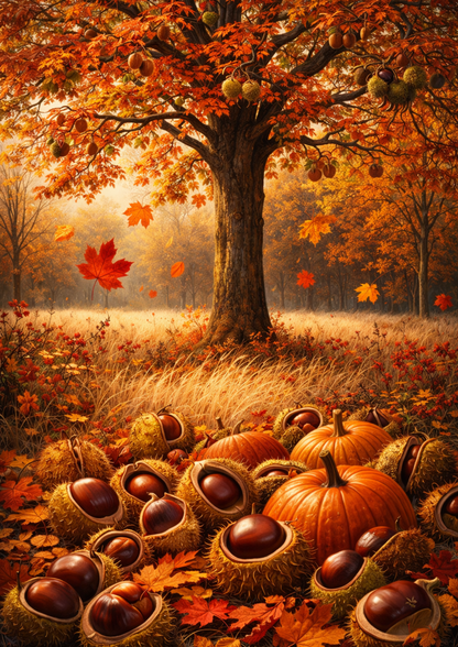 Sticker Sheet / Greeting Card – Autumn Tree Full Cat. No. 9132