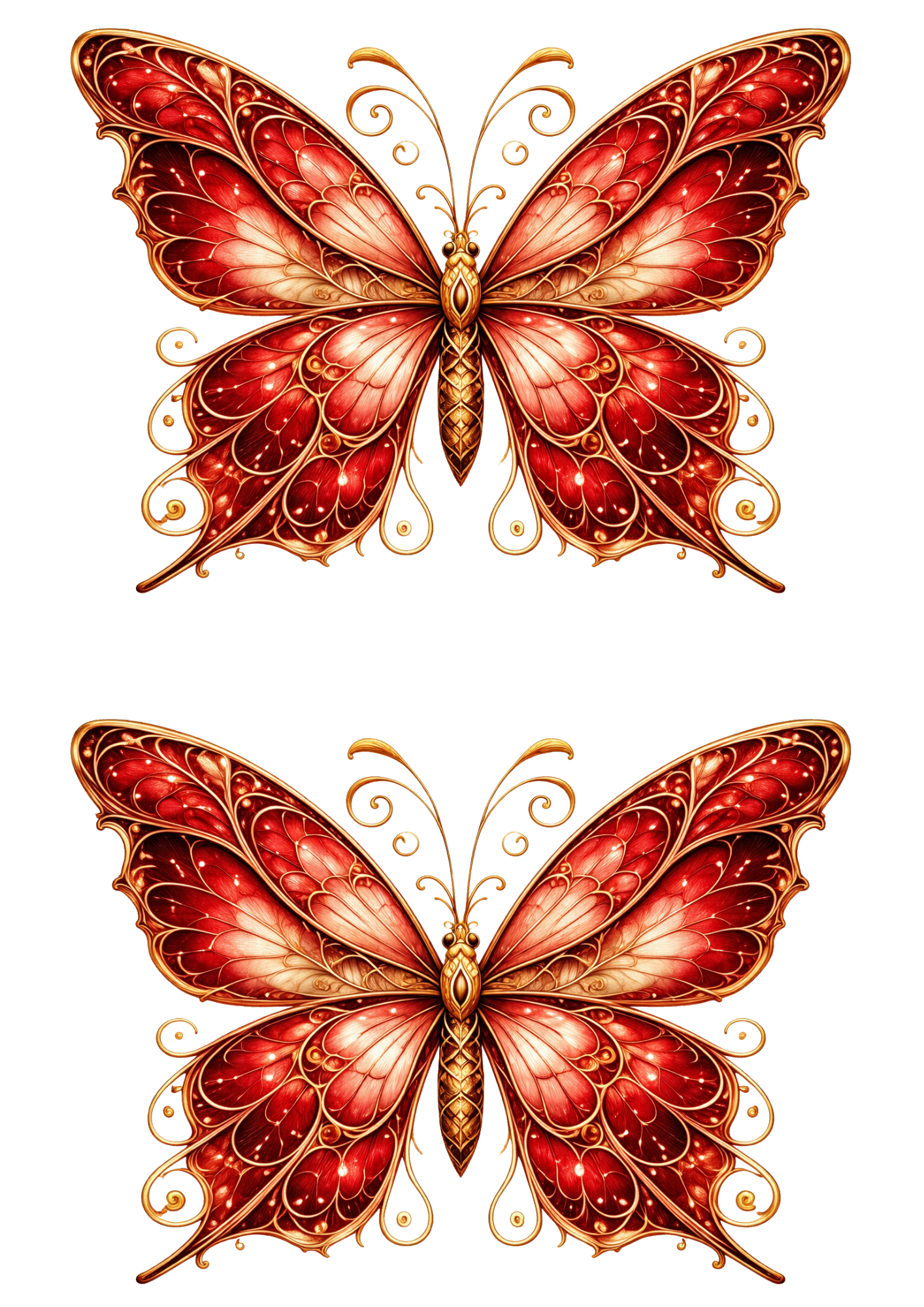 Sticker Sheet / Greeting Card – Gothic Butterflies Collage Cat. No. 9133