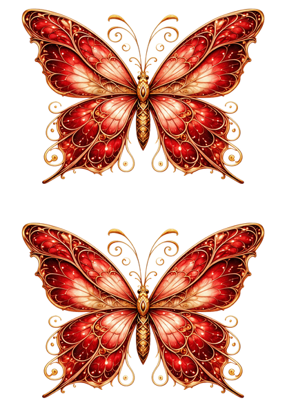Sticker Sheet / Greeting Card – Gothic Butterflies Collage Cat. No. 9133