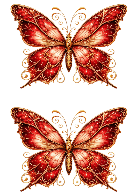 Sticker Sheet / Greeting Card – Gothic Butterflies Collage Cat. No. 9133