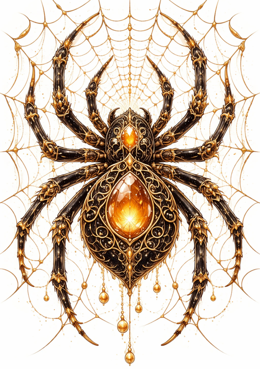 Sticker Sheet / Greeting Card – Gothic Spider Web Full Cat. No. 9137