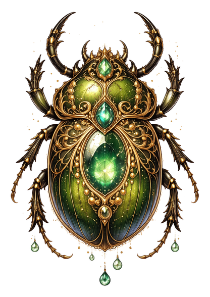 Sticker Sheet / Greeting Card – Gothic Beetle Full Cat. No. 9139