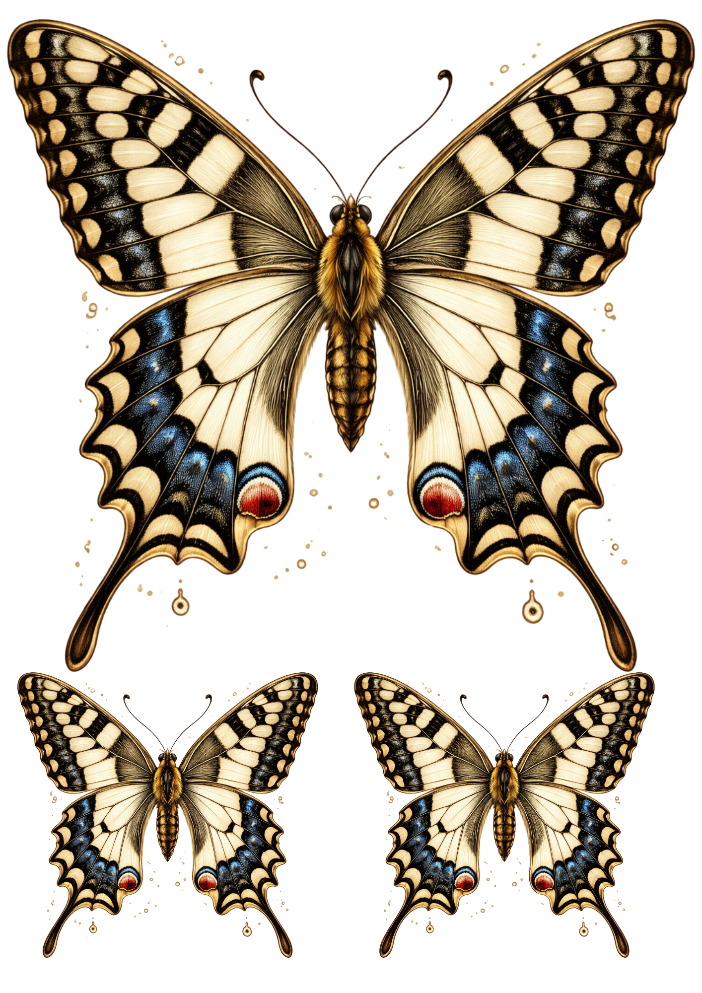 Sticker Sheet / Greeting Card – Butterfly Collage Cat. No. 9140