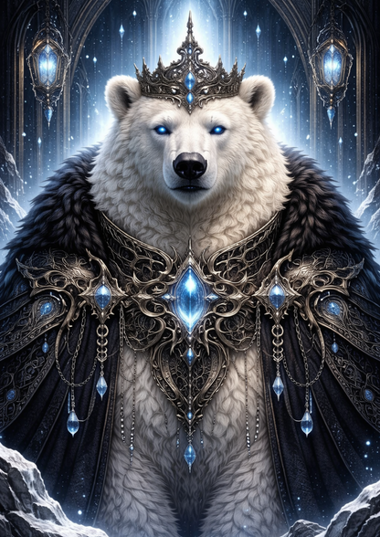 Sticker Sheet / Greeting Card – Gothic Polar Bear Full Cat. No. 9141