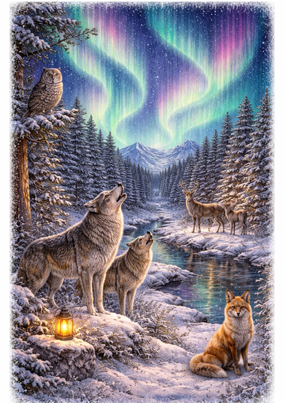 Sticker Sheet / Greeting Card – Winter Harmony & Northern Lights Full Cat. No. 9174