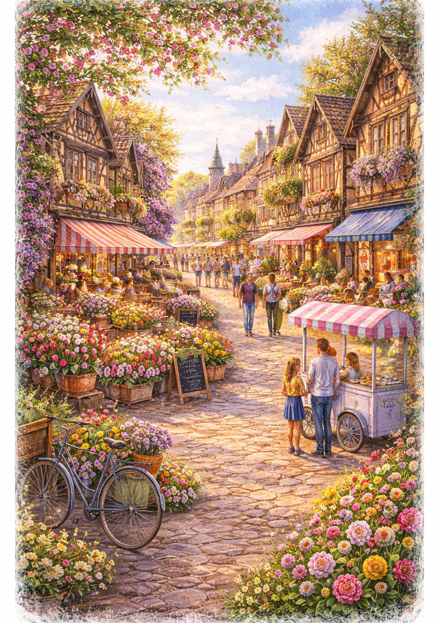 Sticker Sheet / Greeting Card – Old Spring Village Full Cat. No. 9175