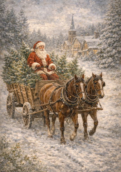 Sticker Sheet / Greeting Card – Santa's Journey Full Cat. No. 9178