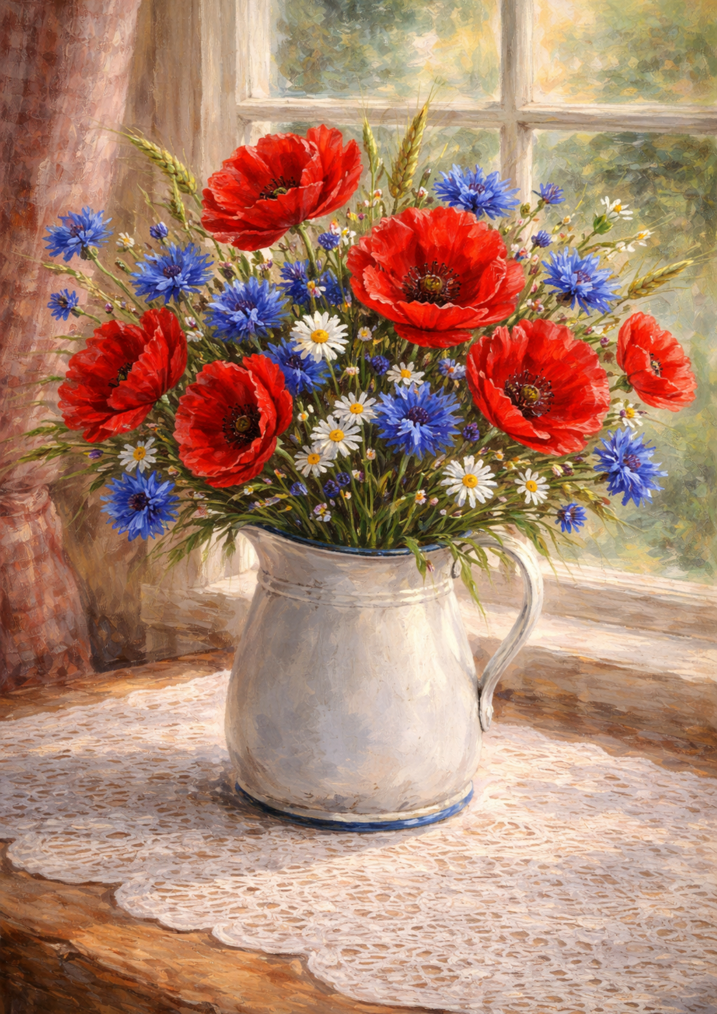 Sticker Sheet / Greeting Card – Bouquet of Meadow Flowers Full Cat. No. 9185