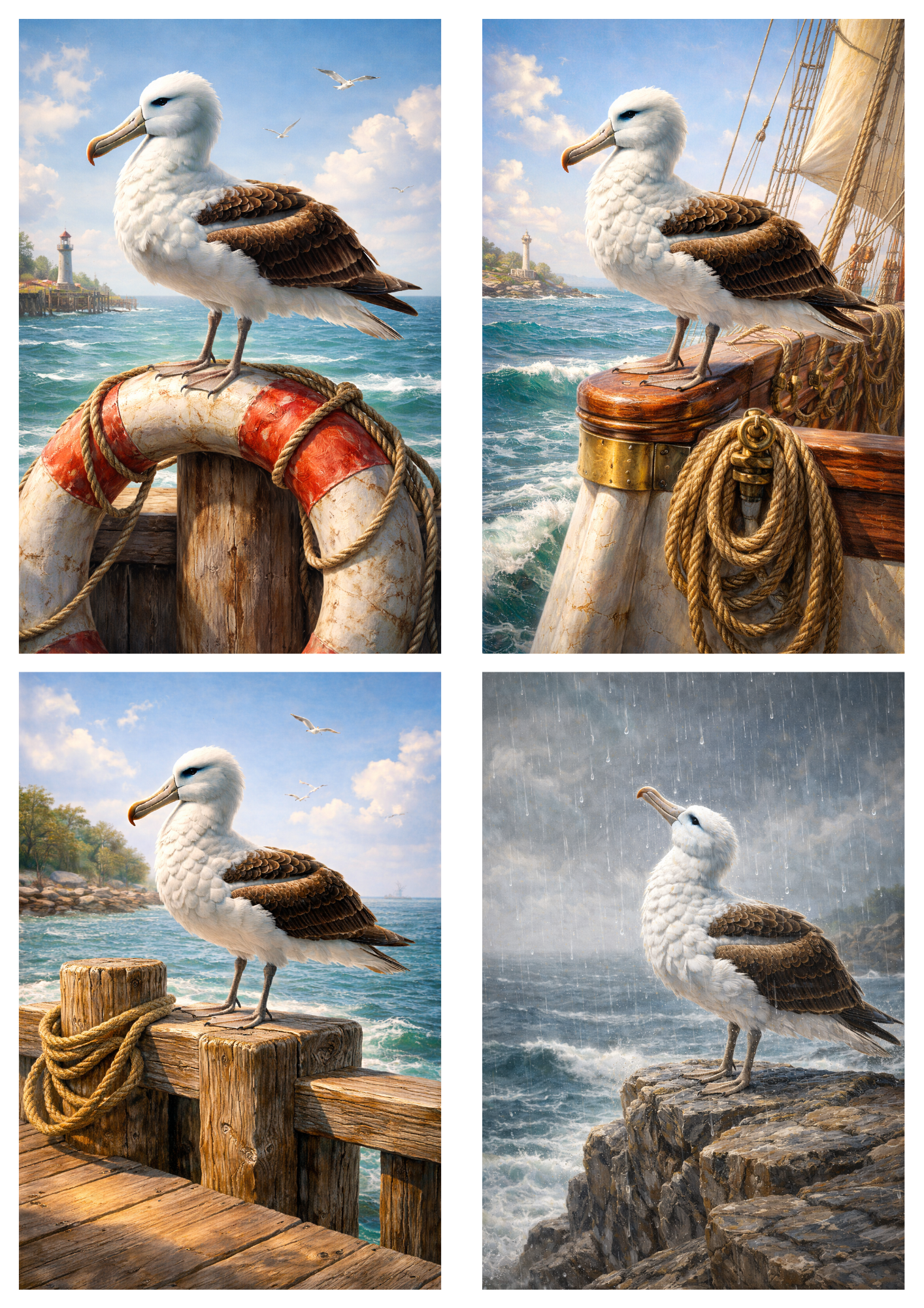Sticker Sheet / Greeting Card – Seagull Collage Cat. No. 9190