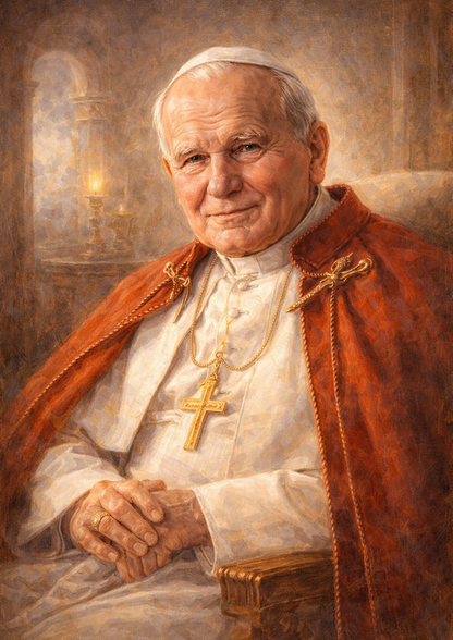Sticker Sheet / Greeting Card – John Paul II Portrait Full Cat. No. 9192