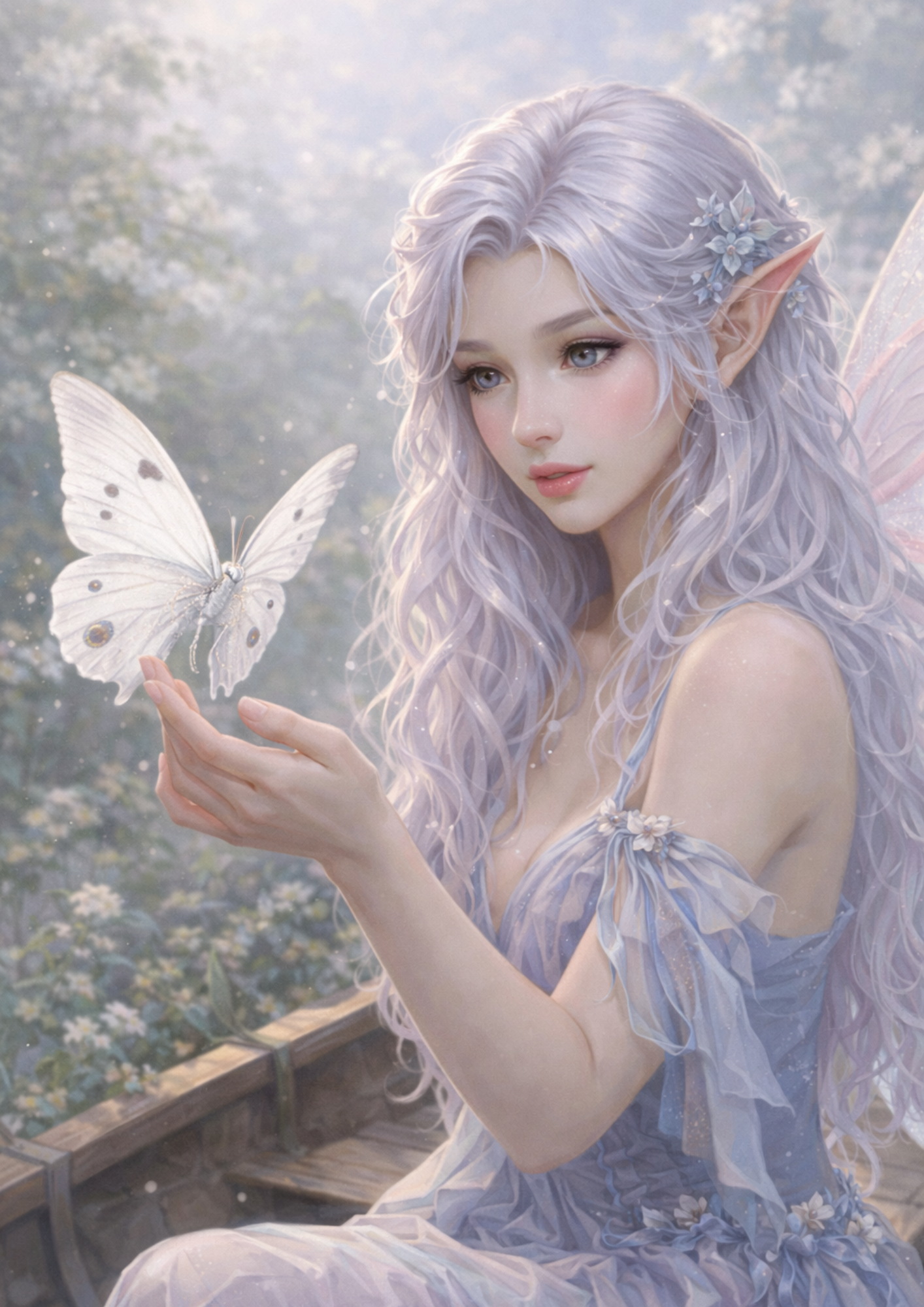Sticker Sheet / Greeting Card – Etheral Fairy and Butterfly Full Cat. No. 9211