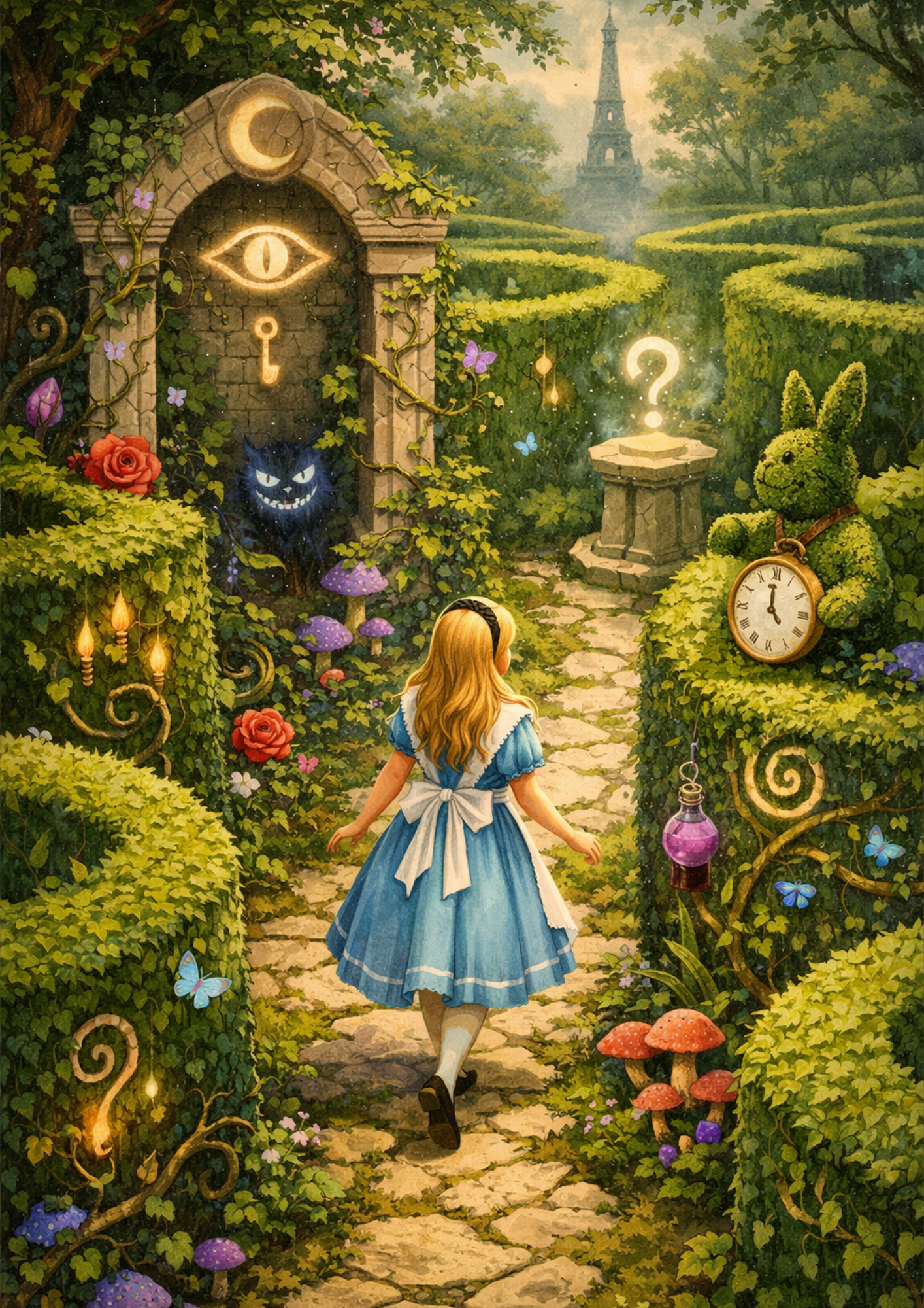 Sticker Sheet / Greeting Card – Alice in Labirynth Full Cat. No. 9217