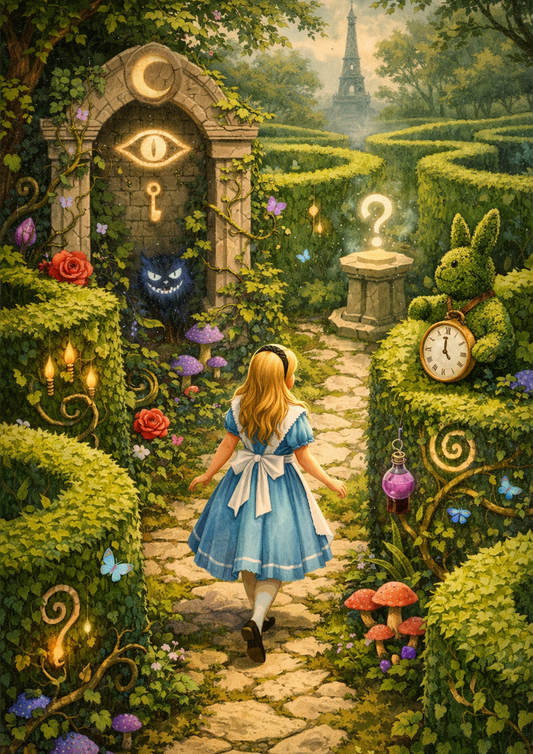 Sticker Sheet / Greeting Card – Alice in Labirynth Full Cat. No. 9217