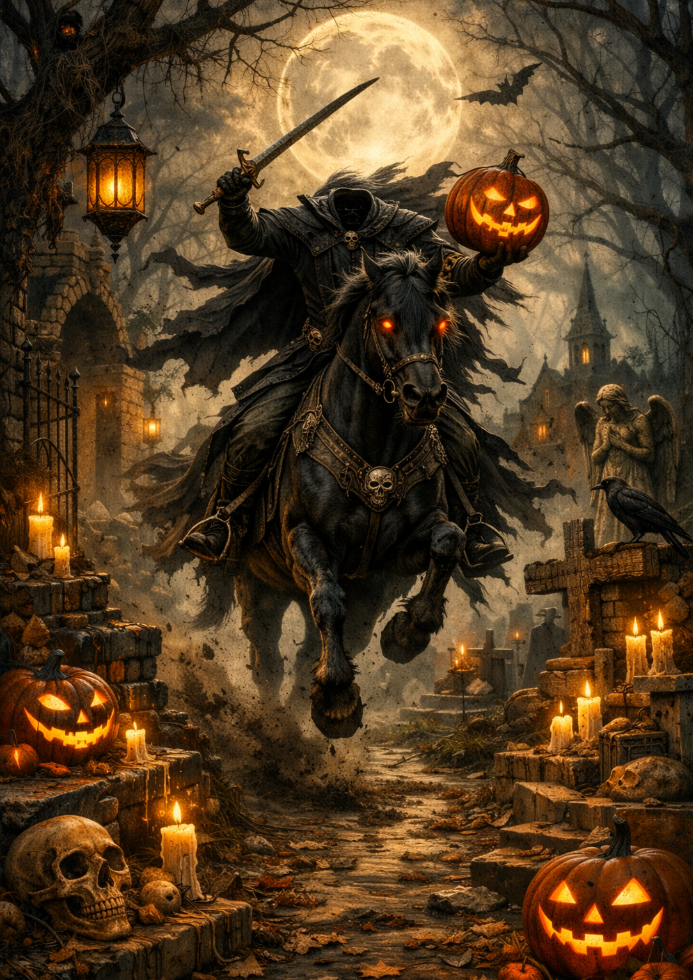 Sticker Sheet / Greeting Card – The Headless Horseman Full Cat. No. 9223