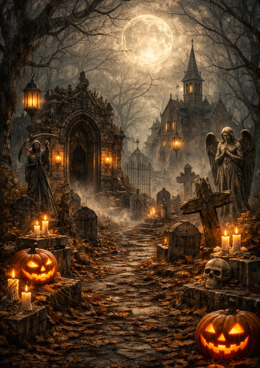 Sticker Sheet / Greeting Card – Gloomy Cemetery Full Cat. No. 9224