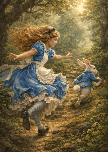 Sticker Sheet / Greeting Card – Running Alice Full Cat. No. 9234