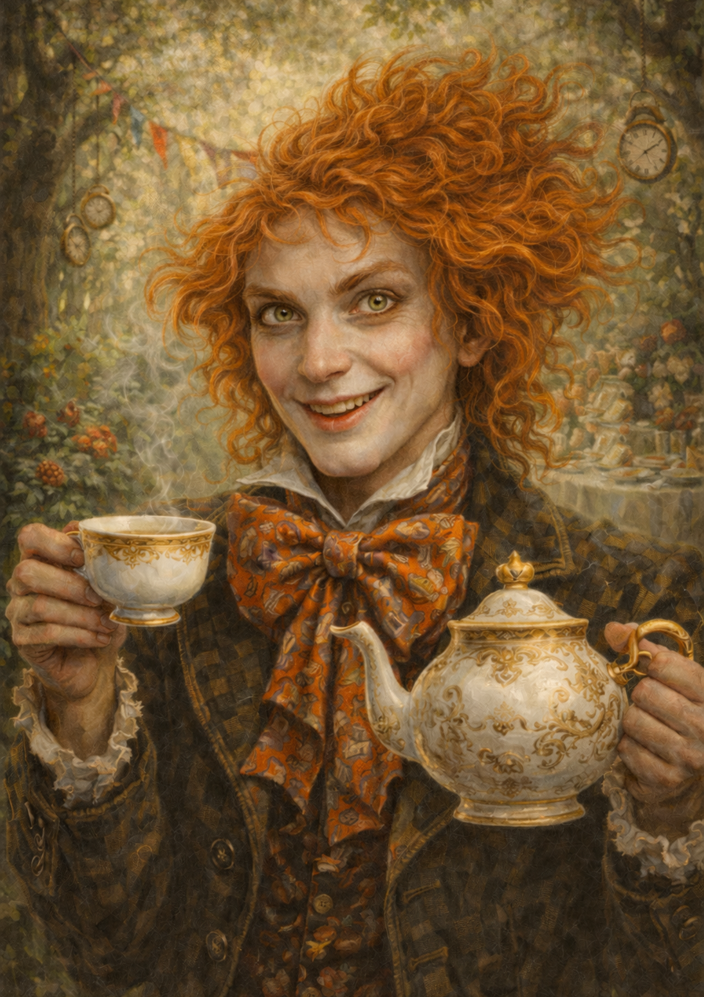 Sticker Sheet / Greeting Card – Mad Hatter Portrait Full Cat. No. 9236