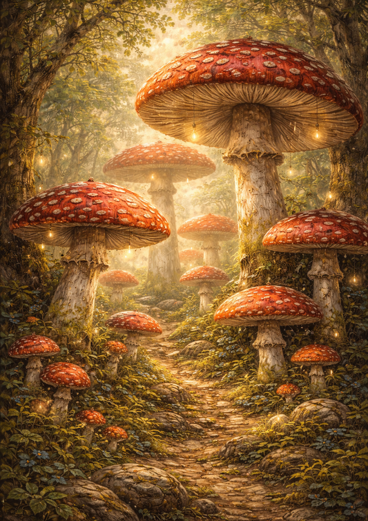 Sticker Sheet / Greeting Card – Magical Mushrooms Full Cat. No. 9238