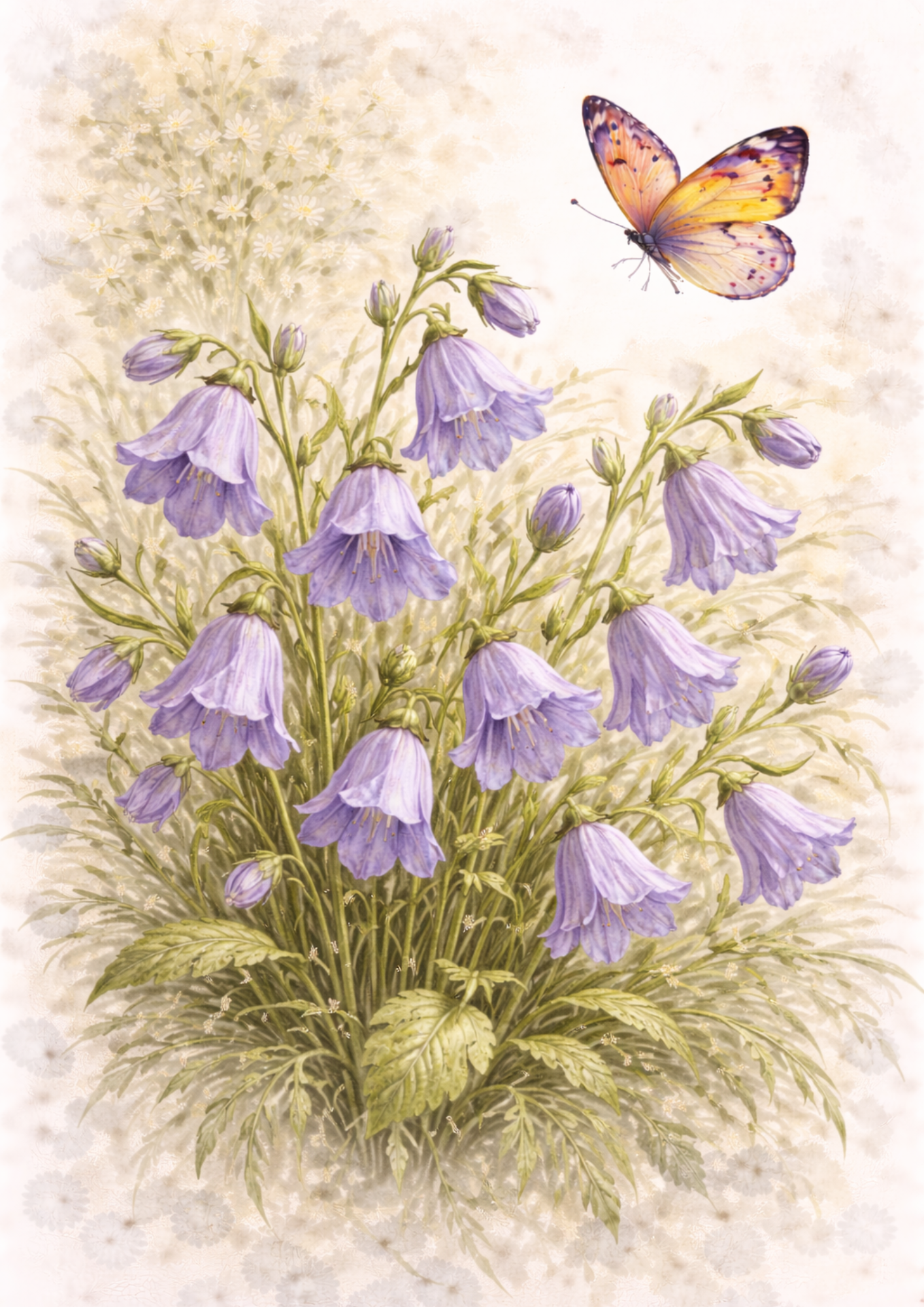 Sticker Sheet / Greeting Card – Forest Bluebell Flowers Full Cat. No. 9250