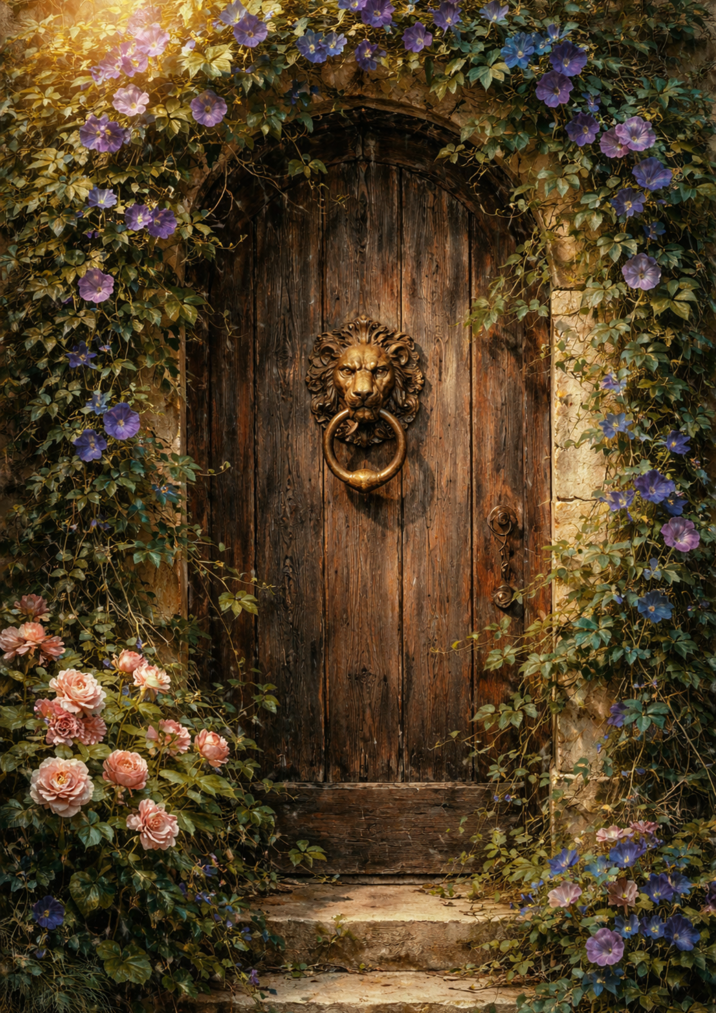 Sticker Sheet / Greeting Card – Secret Garden Gate Full Cat. No. 9266