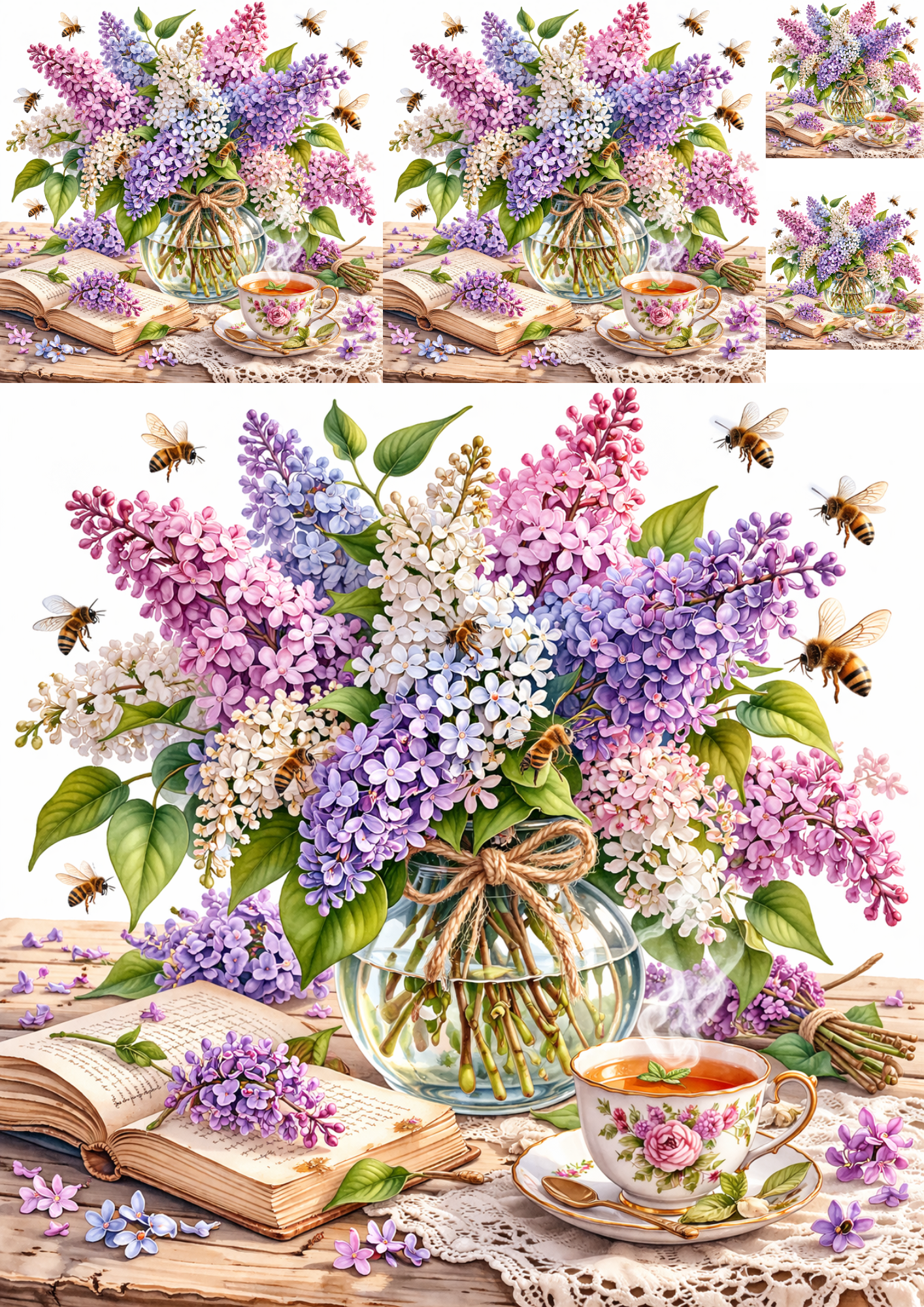 Sticker Sheet / Greeting Card – Etheral Fairy on the Seaside Full Cat. No. 9298