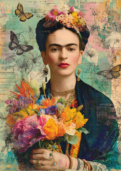 Sticker Sheet / Greeting Card – Frida Cahlo Portrait Full Cat. No. 9318