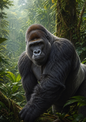 Sticker Sheet / Greeting Card – Gorilla in Jungle Full Cat. No. 9348