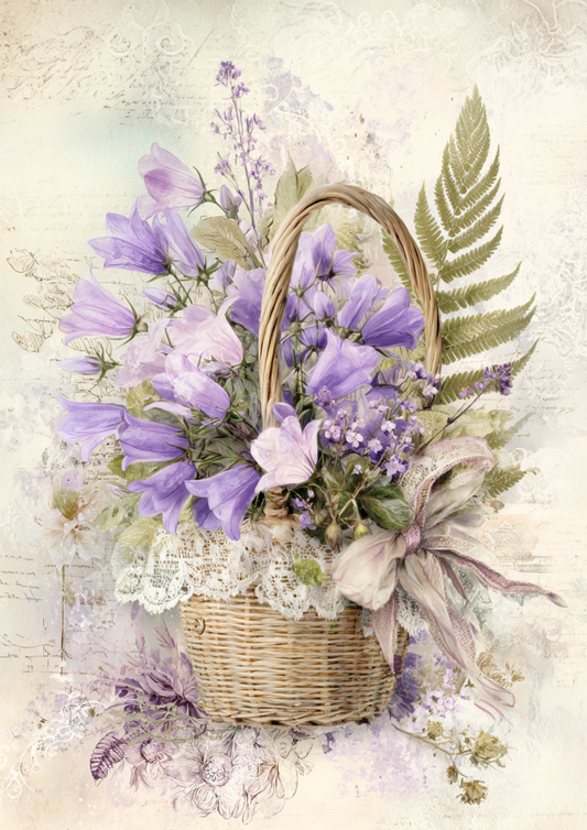 Sticker Sheet / Greeting Card – Purple Bells and Forest Fern Full Cat. No. 9372