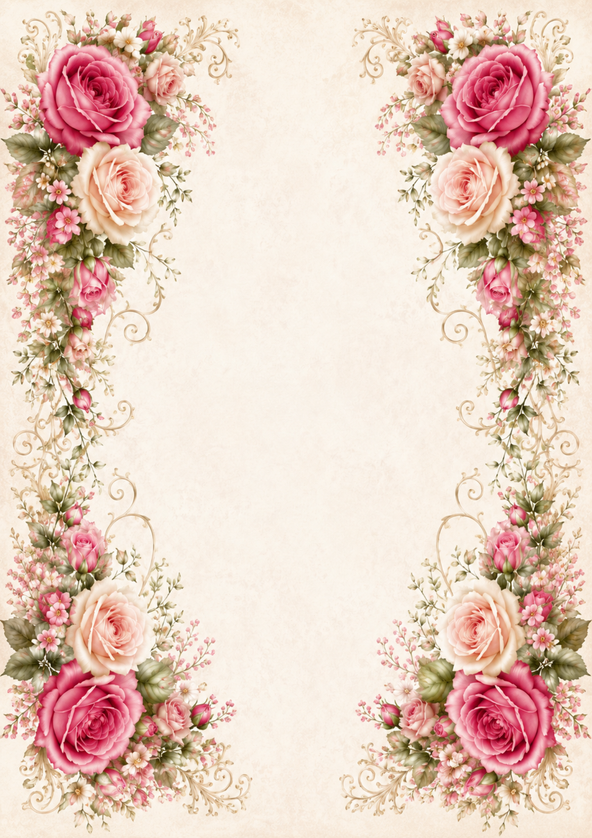 Sticker Sheet / Greeting Card – Roses Garlands Full Cat. No. 9385