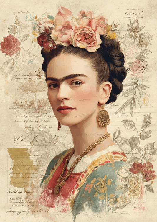 Sticker Sheet / Greeting Card – Frida Cahlo Portrait Full Cat. No. 9394