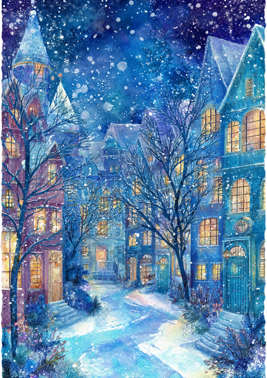Sticker Sheet / Greeting Card – Winter Village Full Cat. No. 9419