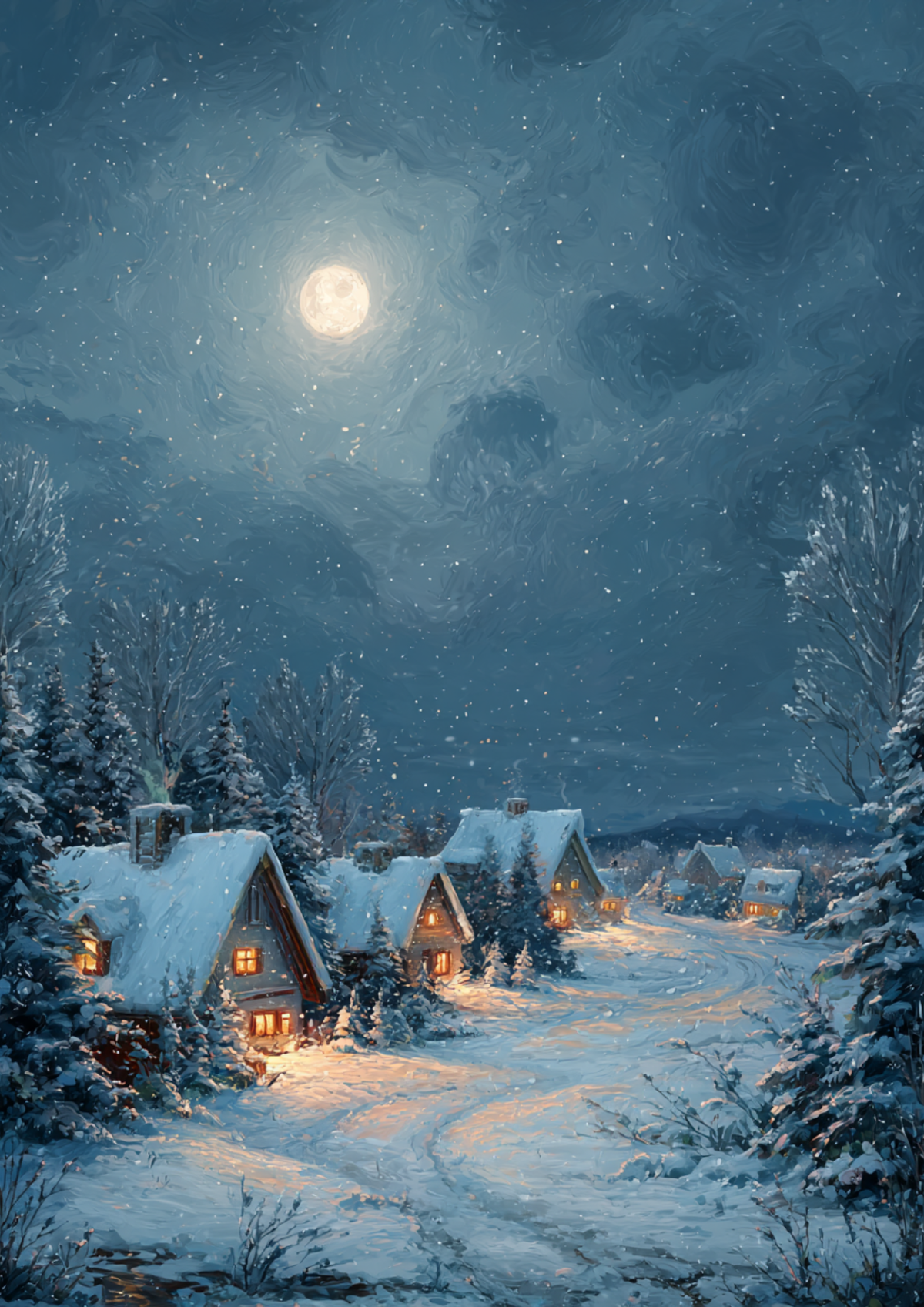 Sticker Sheet / Greeting Card – Winter Village Cat. No. 9431