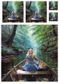 Sticker Sheet / Greeting Card – Alice in the Boat Collage Cat. No. 9449