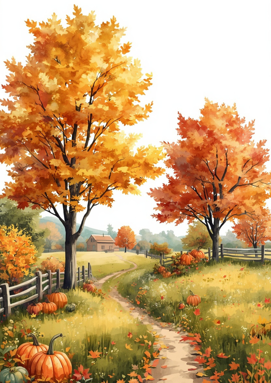 Sticker Sheet / Greeting Card – Autumn Nature Landscape Full Cat. No. 9470