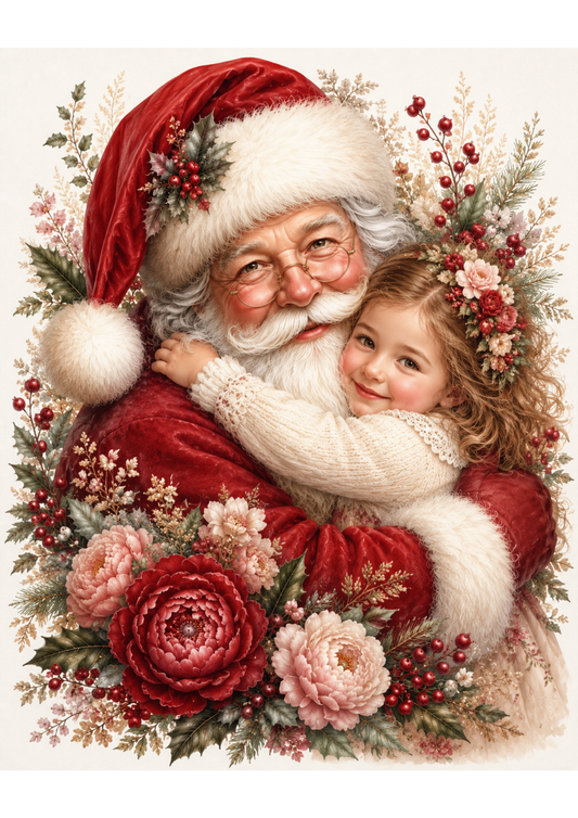 Sticker Sheet / Greeting Card – Hug from Santa Clause Full Cat. No. 9472