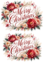 Sticker Sheet / Greeting Card – Merry Christmas Decorative Sentence Collage Cat. No. 9474