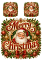 Sticker Sheet / Greeting Card – Sign - Merry Christmas Collage Cat. No. 9499