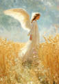 Sticker Sheet / Greeting Card – Angel in the Wheat Field Full Cat. No. 9513