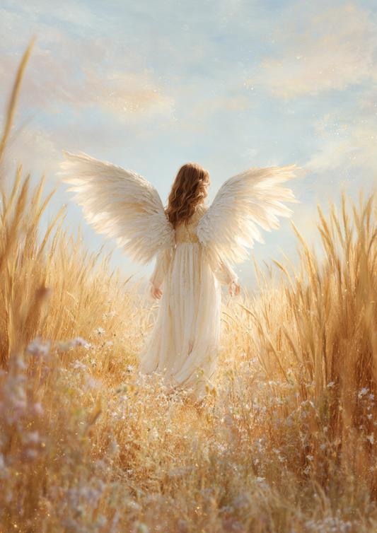 Sticker Sheet / Greeting Card – Angel in the Wheat Field Full Cat. No. 9514