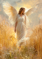 Sticker Sheet / Greeting Card – Angel in the Wheat Field Full Cat. No. 9515