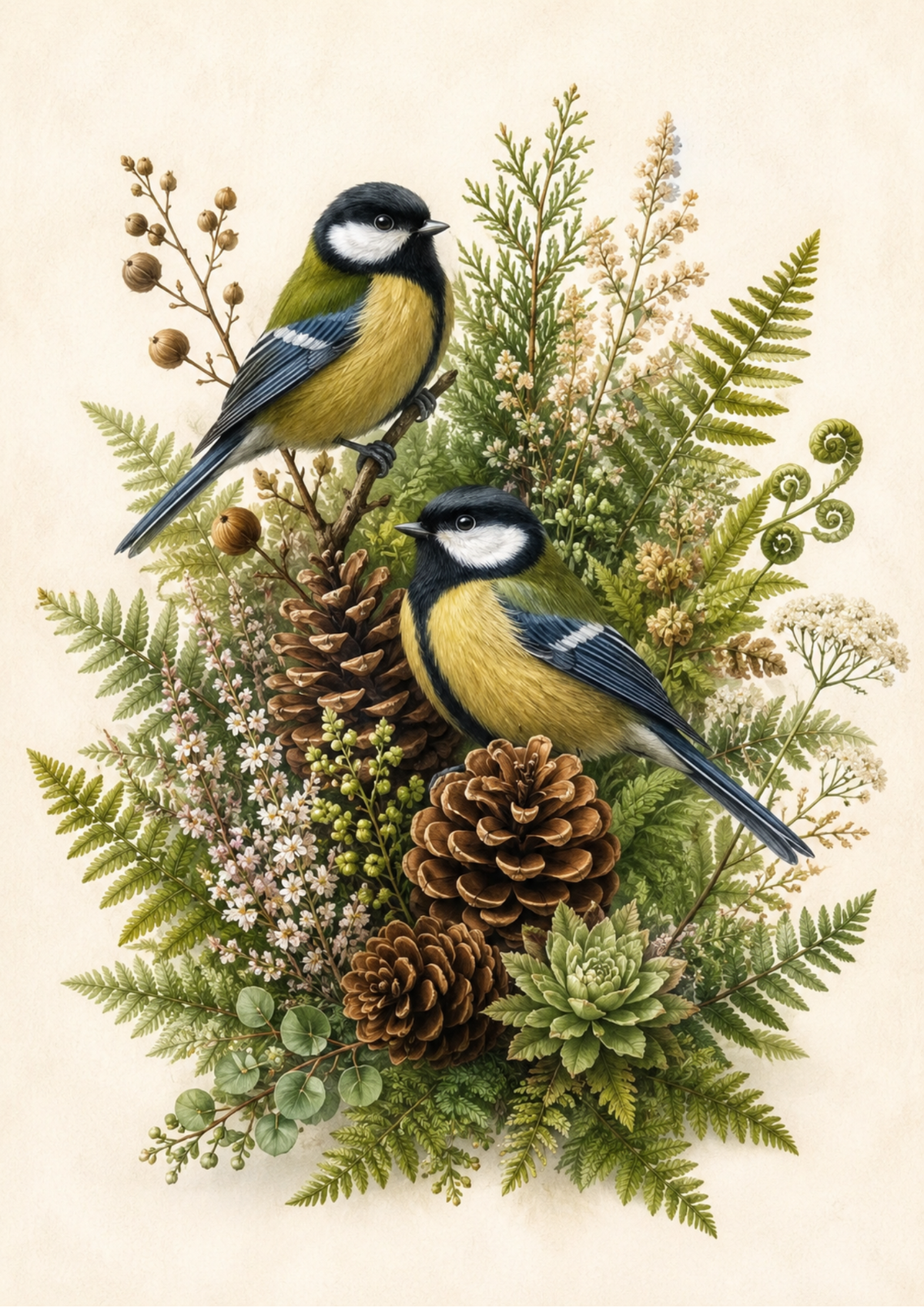 Sticker Sheet / Greeting Card – Forest Birds Full Cat. No. 9574