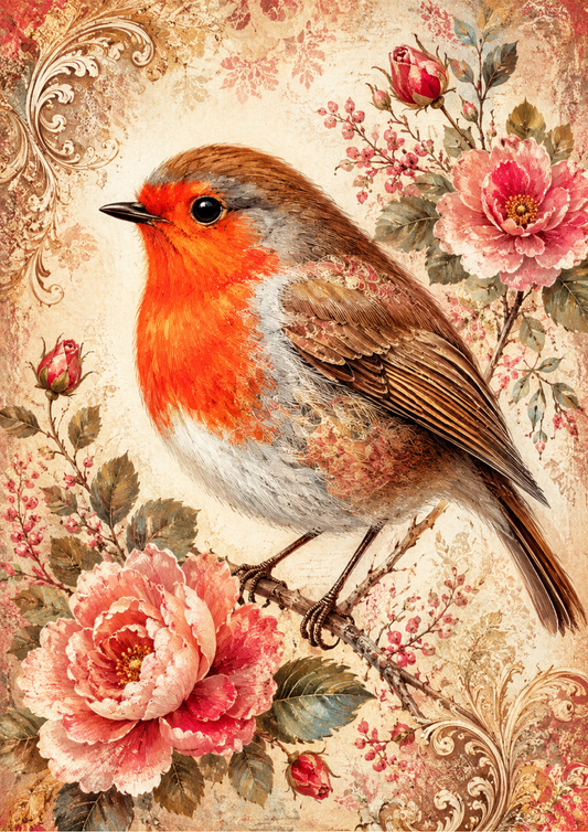 Sticker Sheet / Greeting Card – Red Robin Full Cat. No. 9575