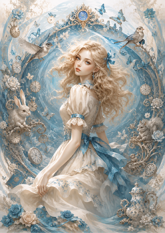 Sticker Sheet / Greeting Card – Alice in Wonderland Full Cat. No. 9592